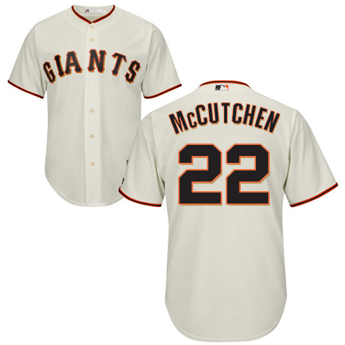 Giants #22 Andrew McCutchen Cream New Cool Base Stitched MLB Jersey - Click Image to Close